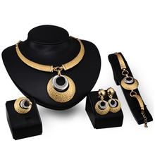 Double Circle Nigeria Ethnische Schmuck Sets Mode (C-XSST0025)